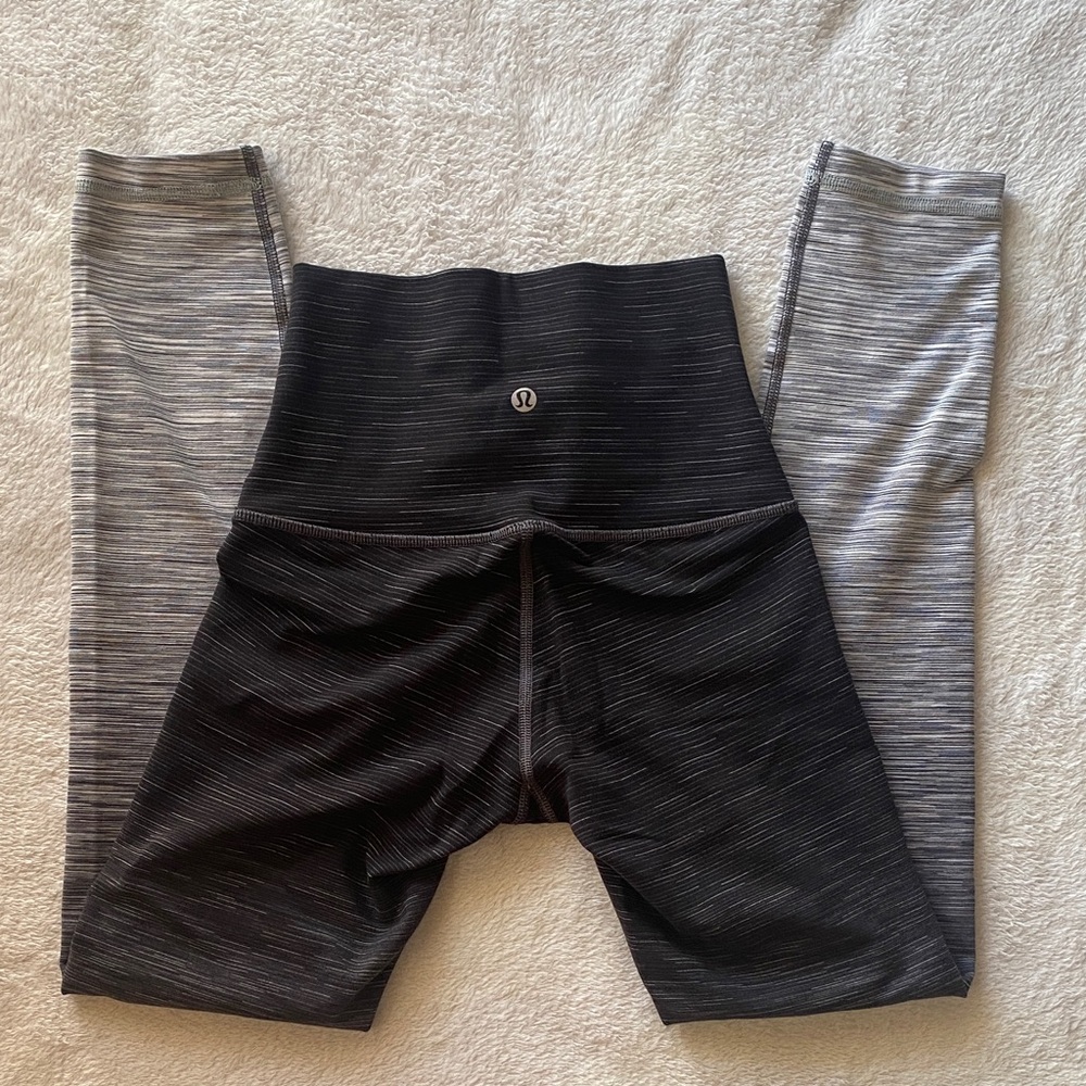 Lululemon Wunder Under Tight Ombre Melange 25" Ombre Space Dye Deep Coal size 4